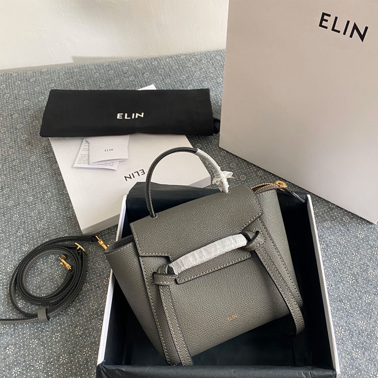 AAAA Replica Celine High Version Of Catfish Bag Palm Grain Cowhide Fashionable Belt Tote Bag