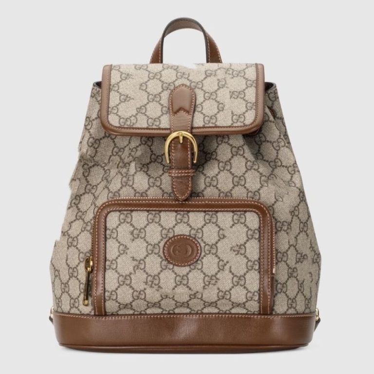 AAAA Replica Gucci Leather Retro Backpack